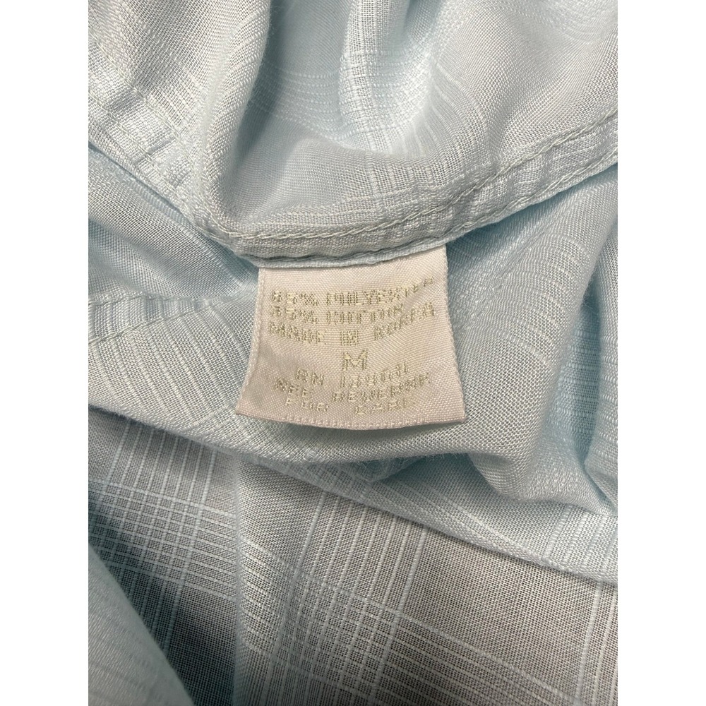 VTG Christian Dior Monsieur Powder Blue Long Sleeve Button Epaulets M Vintage - Picture 6 of 9
